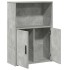 Estantería de madera de ingeniería gris hormigón 60x24x85