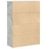 Estantería de madera de ingeniería gris hormigón 60x24x85