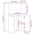 Estantería de madera de ingeniería gris hormigón 60x24x85