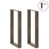 Patas de mesa centro forma U 2uds acero natural 50x(90-91)