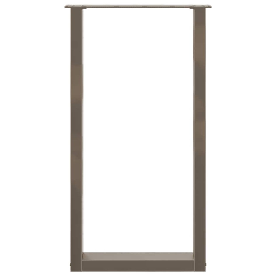 Patas de mesa centro forma U 2uds acero natural 50x(90-91)