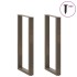 Patas de mesa centro forma U 2uds acero natural 50x(100-101)