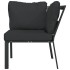 Silla de jardín acero con cojines gris 76x76x79