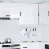 Armario de pared de cocina Kalmar blanca de alto