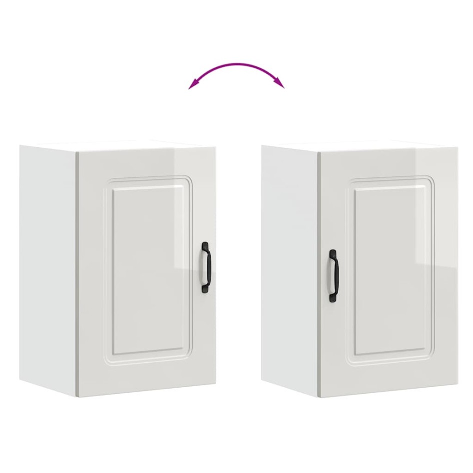 Armario de pared de cocina Kalmar blanca de alto