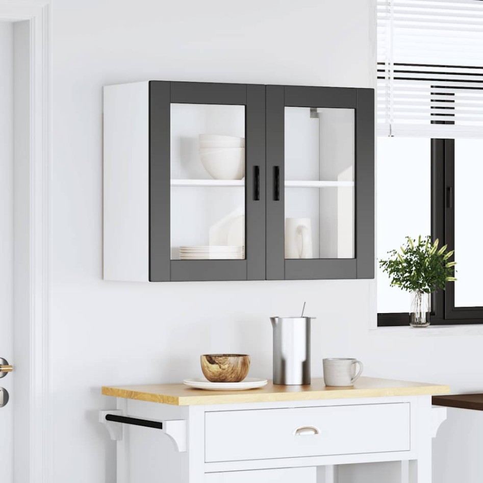 Armario de pared para cocina con puerta de cristal Porto