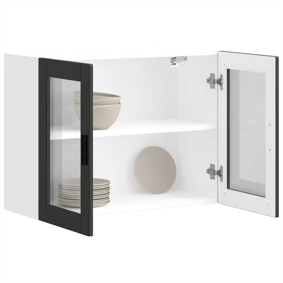 Armario de pared para cocina con puerta de cristal Porto