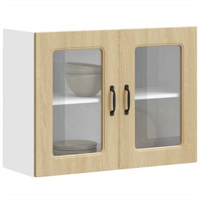 Armario pared cocina puerta de cristal Kalmar roble