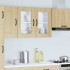 Armario pared cocina puerta de cristal Kalmar roble