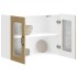 Armario pared cocina puerta de cristal Kalmar roble