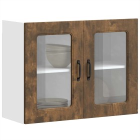 Armario pared cocina puerta de cristal Kalmar roble