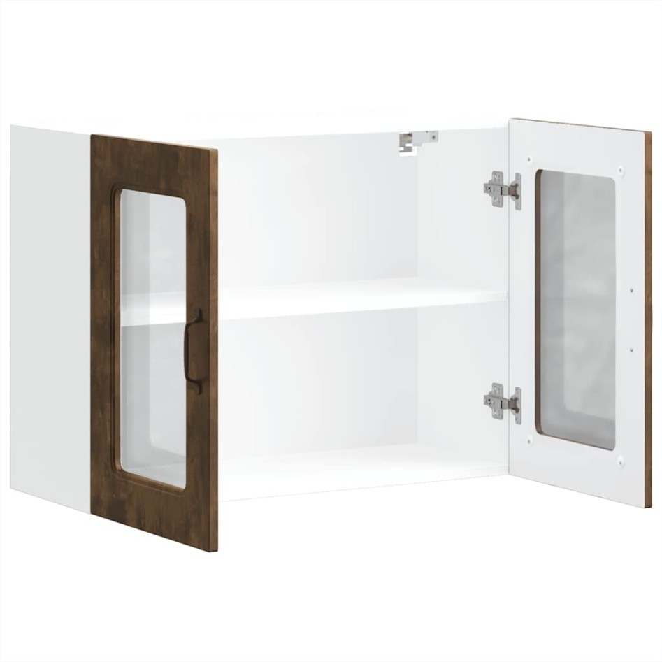 Armario pared cocina puerta de cristal Kalmar roble