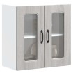 Armario pared cocina puerta de cristal Kalmar sonoma gris