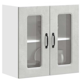 Armario pared cocina puerta de cristal Kalmar gris