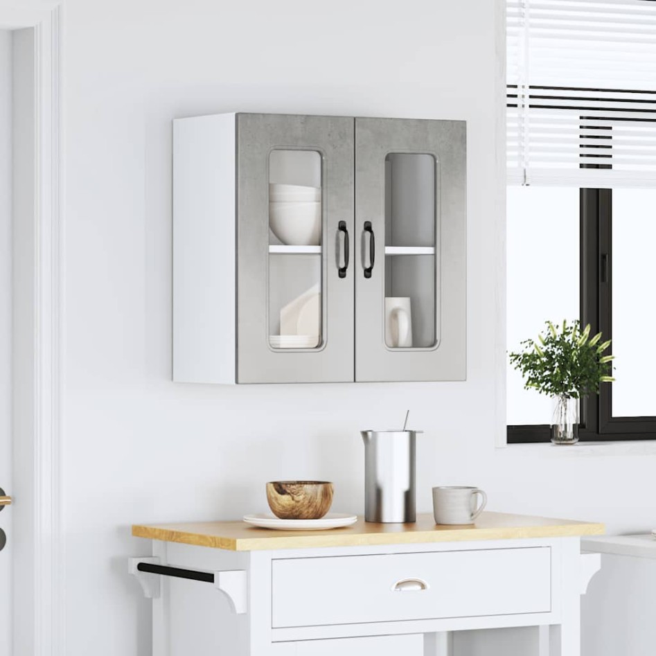 Armario pared cocina puerta de cristal Kalmar gris