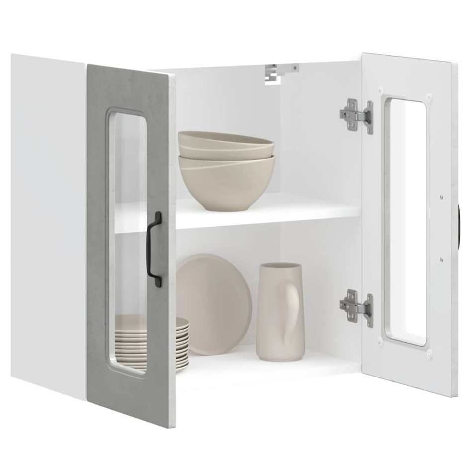 Armario pared cocina puerta de cristal Kalmar gris