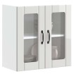 Armario pared cocina puerta cristal Lucca blanca alto brillo