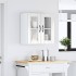 Armario pared cocina puerta cristal Lucca blanca alto