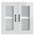 Armario pared cocina puerta cristal Lucca blanca alto