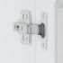 Armario pared cocina puerta cristal Lucca blanca alto