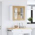 Armario pared cocina puerta de cristal Lucca roble