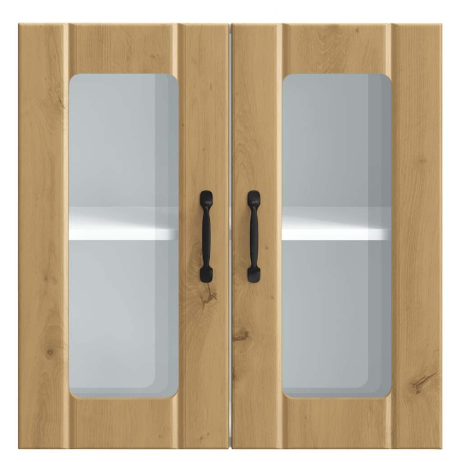 Armario pared cocina puerta de cristal Lucca roble