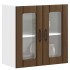 Armario pared cocina puerta de cristal Lucca roble
