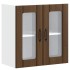 Armario pared cocina puerta de cristal Lucca roble