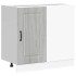 Mueble bajo de cocina Kalmar gris sonoma madera de