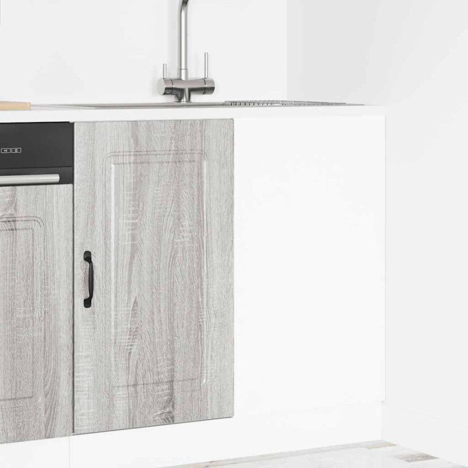 Mueble bajo de cocina Kalmar gris sonoma madera de