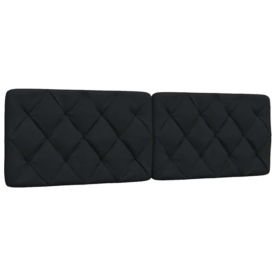 Cabecero de cama acolchado tela negro 160