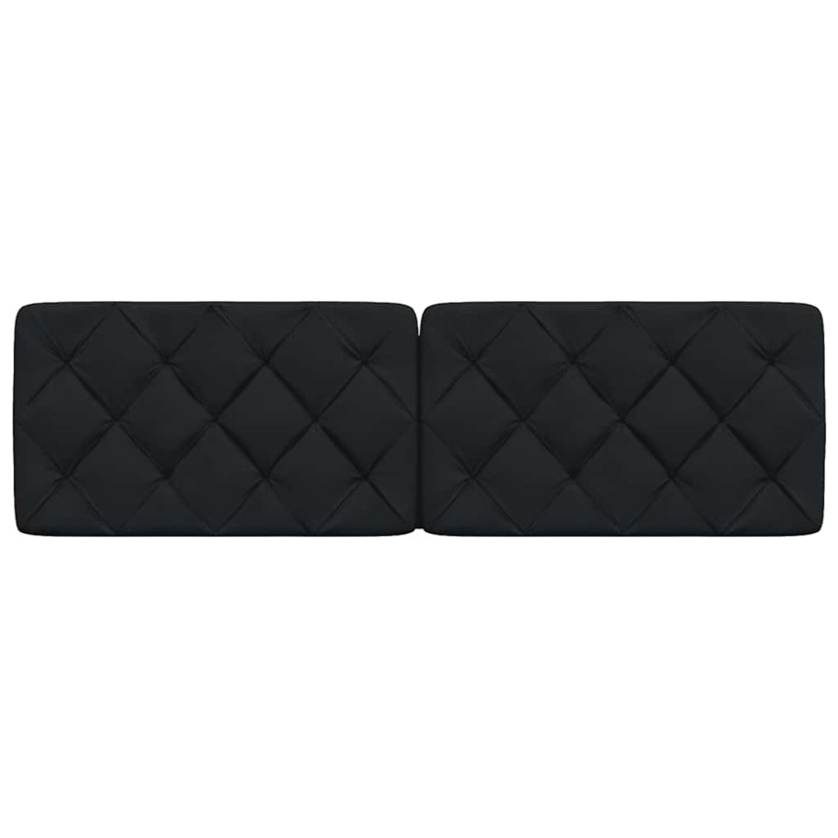 Cabecero de cama acolchado tela negro 160