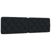 Cabecero de cama acolchado tela negro 180 cm