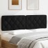 Cabecero de cama acolchado tela negro 180