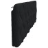 Cabecero de cama acolchado tela negro 180