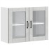 Armario pared cocina puerta de cristal Lucca gris