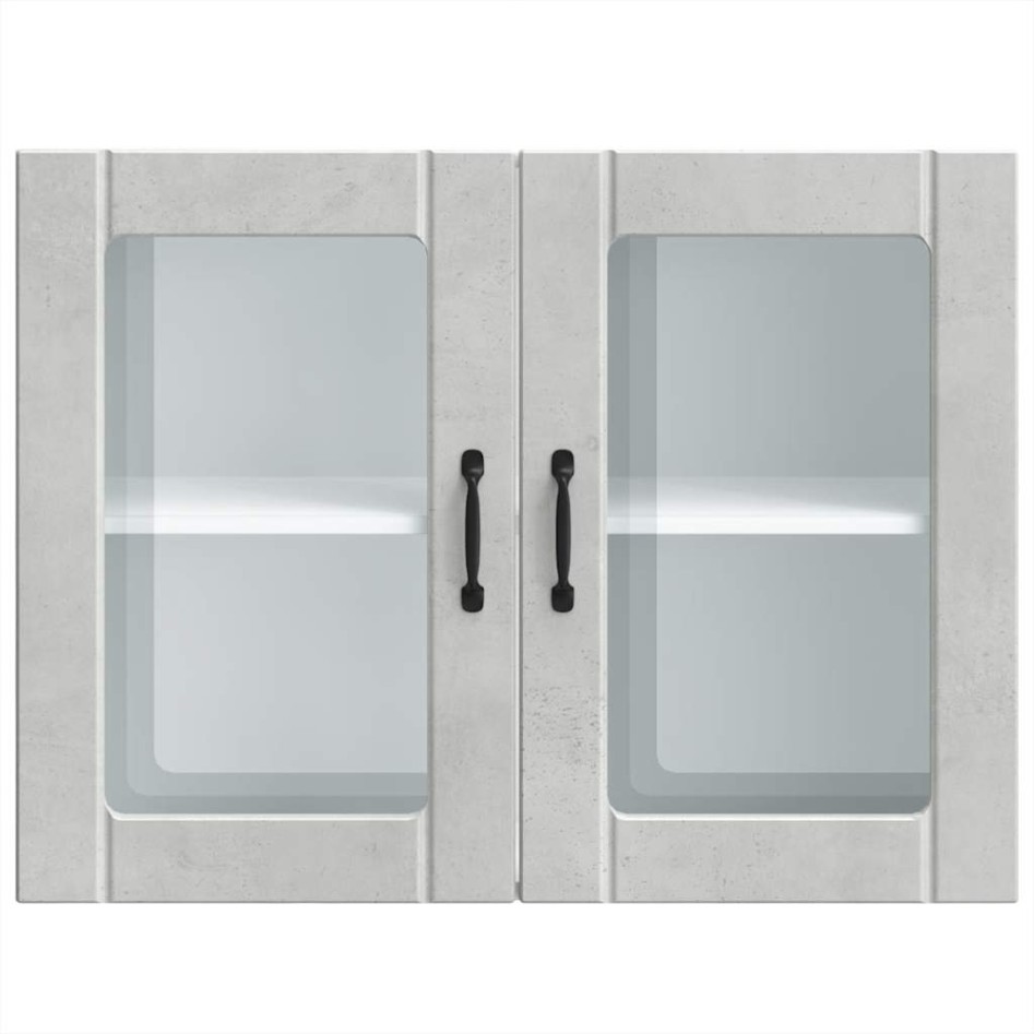 Armario pared cocina puerta de cristal Lucca gris