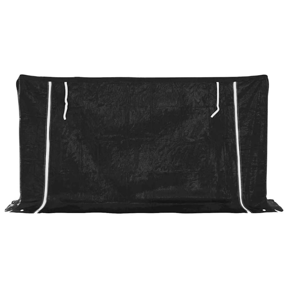 Leñero cubierta lluvia 200,5x41x110,5 cm acero