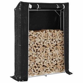 Leñero con protector de lluvia 150x40x200 cm acero