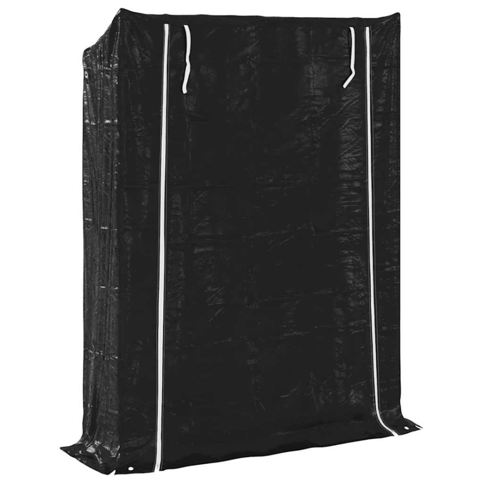 Leñero con protector de lluvia 150x40x200 cm acero