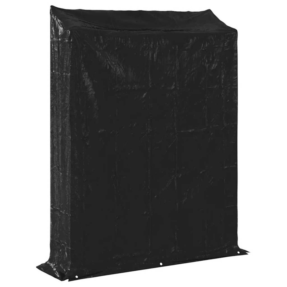 Leñero con protector de lluvia 150x40x200 cm acero