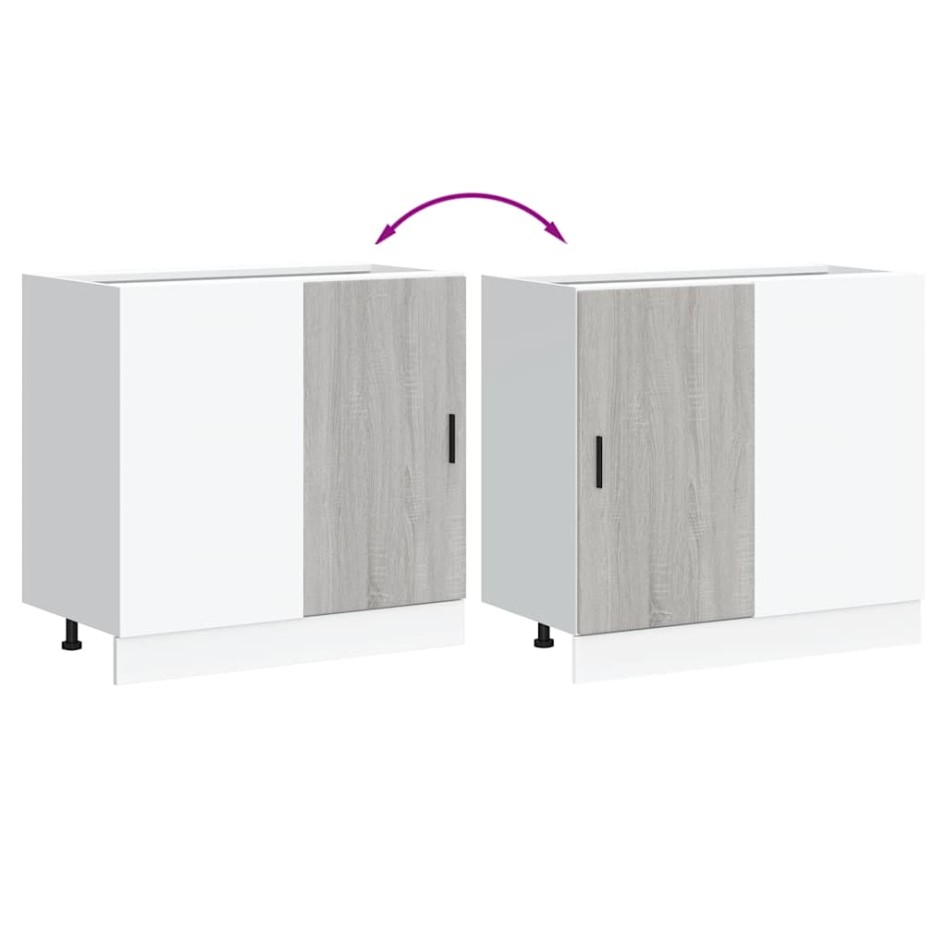 Mueble bajo para fregadero de madera ingeniería sonoma