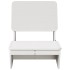 Silla de jardín madera maciza de pino blanco 60x64x70,5