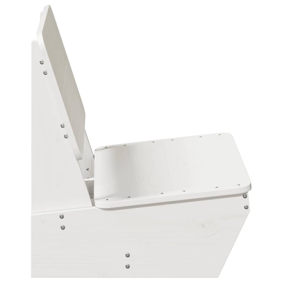 Silla de jardín madera maciza de pino blanco 60x64x70,5