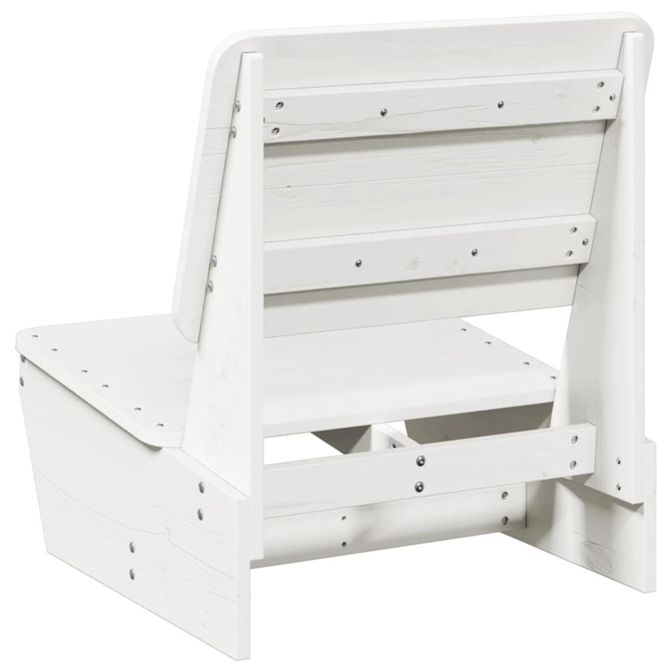 Silla de jardín madera maciza de pino blanco 60x64x70,5