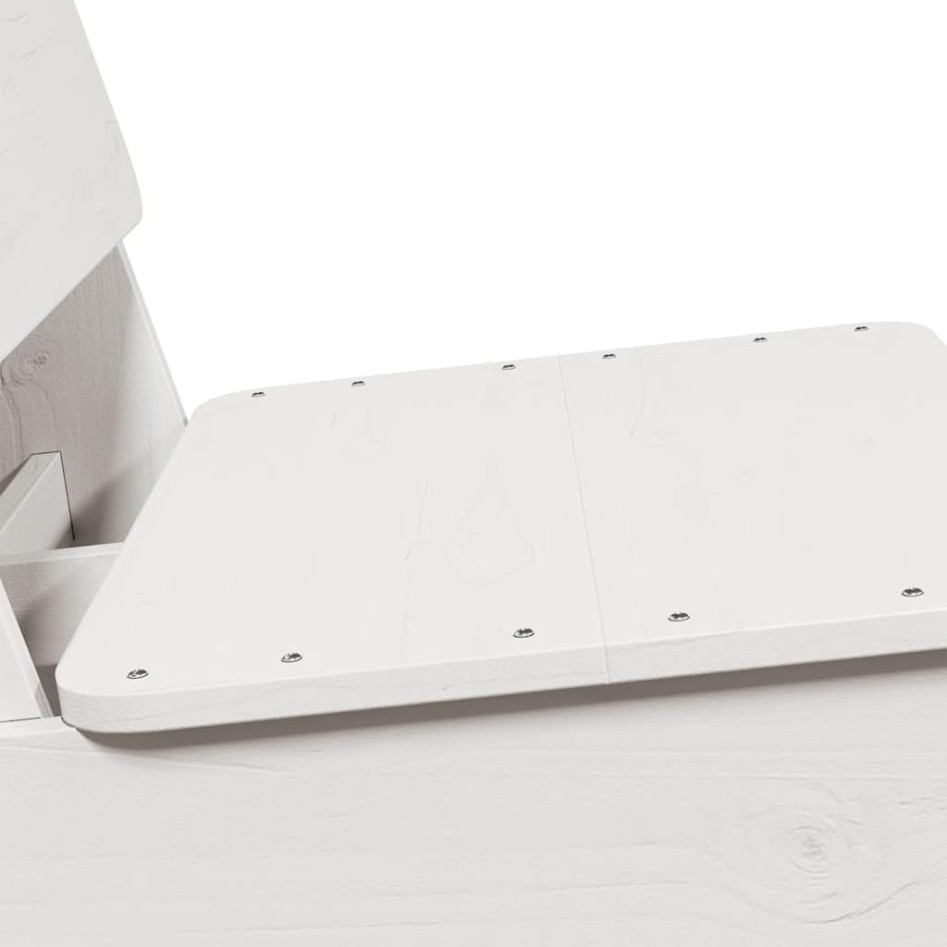 Silla de jardín madera maciza de pino blanco 60x64x70,5