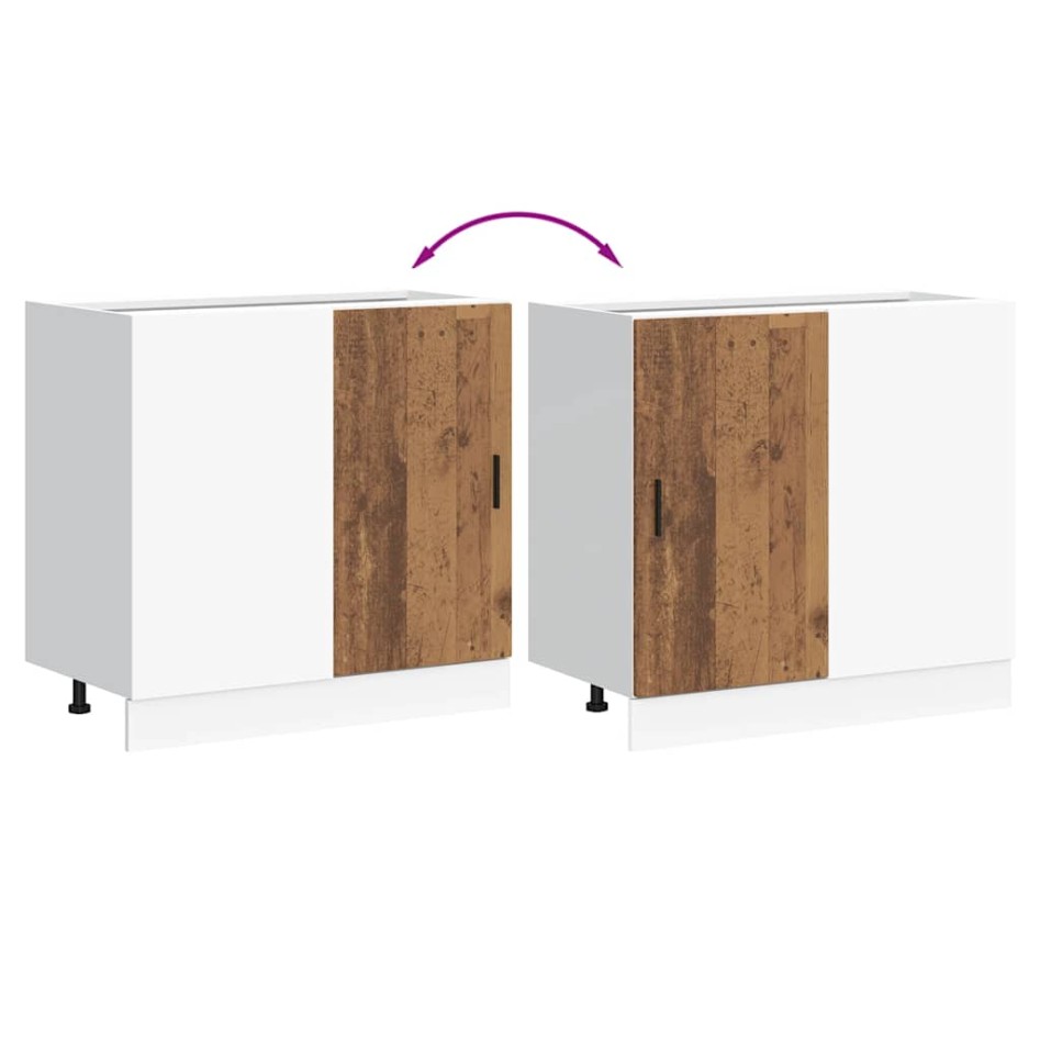 Mueble bajo para fregadero de madera antigua madera