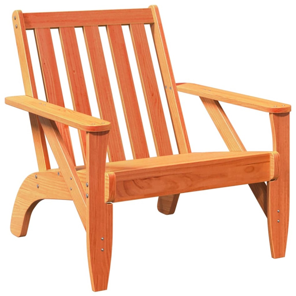 Silla adirondack de jardín marrón cera 75x77x77
