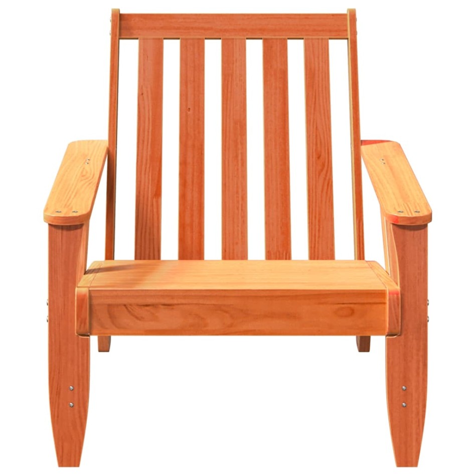Silla adirondack de jardín marrón cera 75x77x77