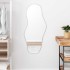 Espejo de pared plateado 100x45